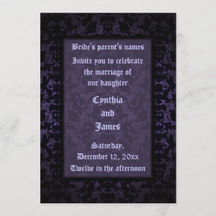Elégante invitation de mariage sombre
