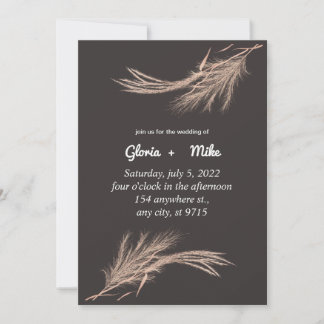 Elégante invitation de mariage Vert carte Mariage