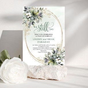 Élégante invitation de voeux de mariage vert sauge