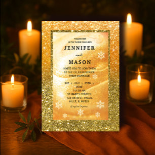 Elégante invitation Gold   Parties scintillant et 