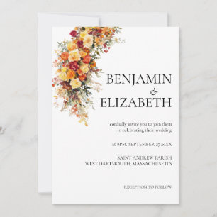 Élégante invitation Mariage de automne Bouquet en