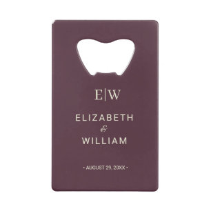 Elégante laque simple cerise, Mariage Monogramme