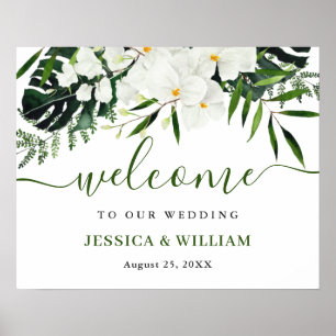 Elégante Mariage de l'orchidée blanche Affiche de 