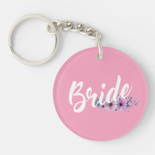 Élégante Mariée Calligraphie de mariage Porte-cl