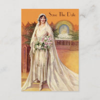Élégante mariée des années 30 faire-part de mariag