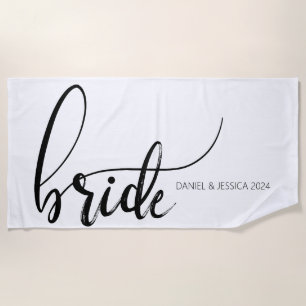 Élégante mariée minimaliste Mariage serviette de p