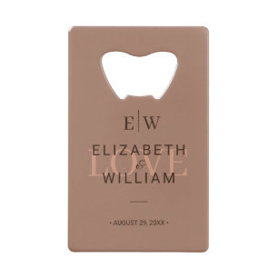 Elégante Mocha Mousse simple avec Mariage Monogram