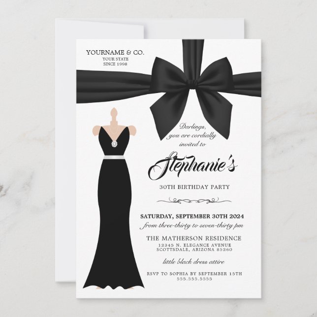 Elégante mode Tiffany Invitation d'anniversaire (Devant)