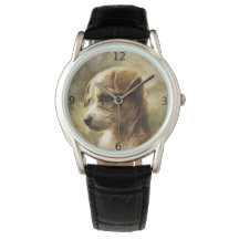 Elégante montre photo vintage pour chien