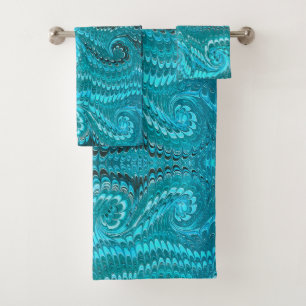 Élégante Motif en marbre moderne Abstrait Blue Swi