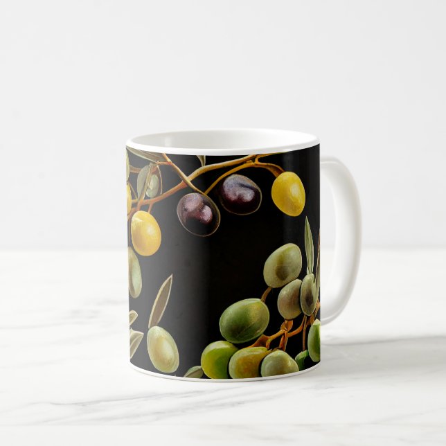Élégante Mug de Branche d'Olivier (Devant droit)