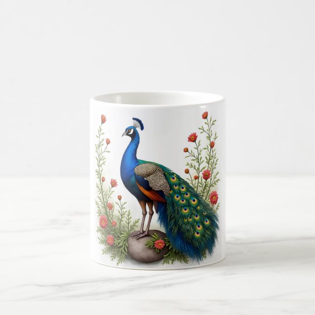 Élégante Mug de café Peacock (Centre)