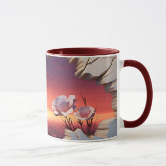 Elégante Mug de coucher de soleil Abstrait avec Pé
