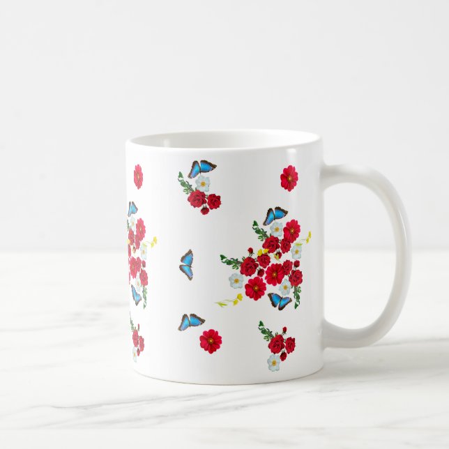 "Élégante Mug d'impression de rose rouge"