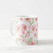 Élégante Mug florale rose