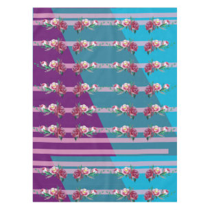 Élégante nappe de fleurs et de lignes