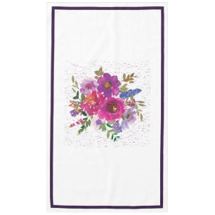 Élégante nappe de Mariage blanc violet