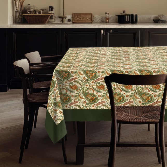 Elégante Nappe de Paisley - Décor Boho Terme (Stylish Paisley Tablecloth – Earthy Boho Decor)