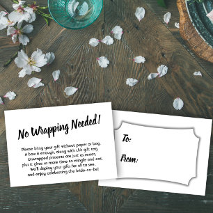 Élégante, nuptiale minimale sans envelopper carte 