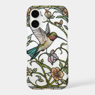 Élégante œuvre d'art botanique de colibri boho chi