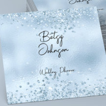 Elégante Parties scintillant Bleu Bébé et Carte de