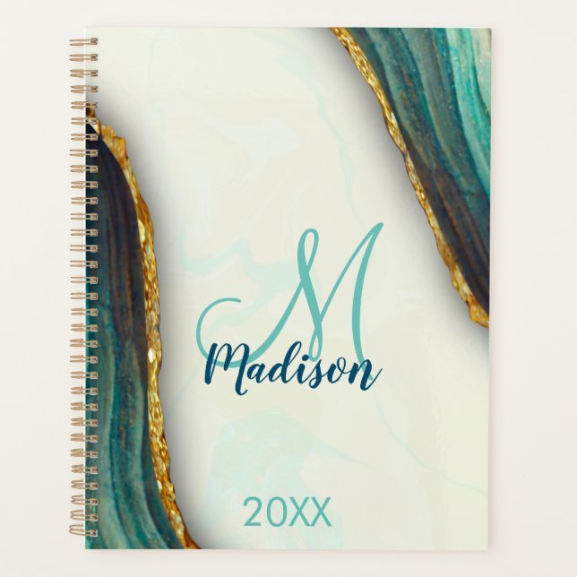 Élégante parties scintillant en marbre vert émerau (Devant)