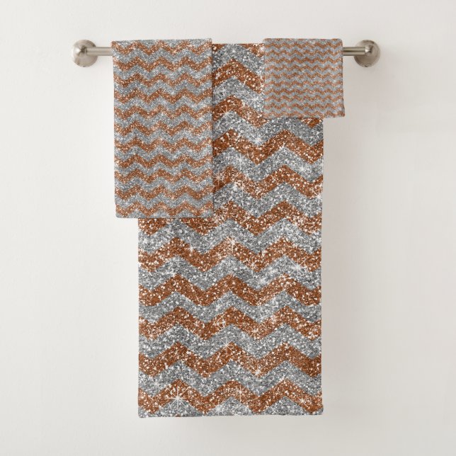 Elégante Parties scintillant en or d'argent Chevro (En situation)