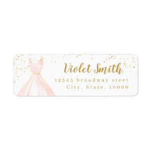 Elégante parties scintillant or & robe blush adres