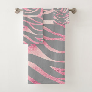 Elégante Parties scintillant Rose or Zebra Grey Po