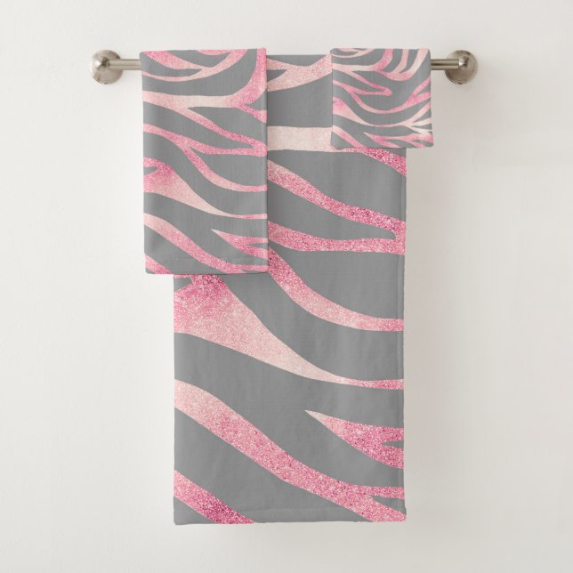 Elégante Parties scintillant Rose or Zebra Grey Po (En situation)