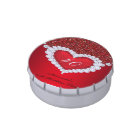 Elégante Parties scintillant Rouge Diamant Coeur A