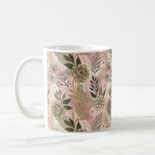 Elegante patrón floral de Boho Coffee Mug