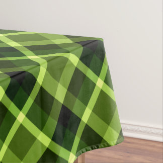 Elégante Pea Green Plaid Motif petite nappe