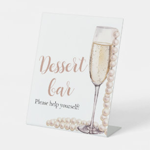 Élégante perle rose et panneau de la barre de dess