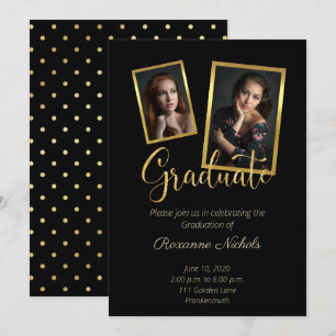 Elégante photo Carte de remerciements de graduatio