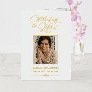 Élégante photo célébrant le programme funéraire de