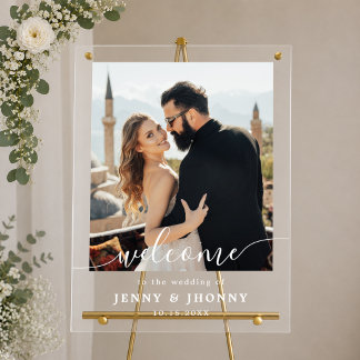 Élégante Photo de Calligraphie Mariage Bienvenue