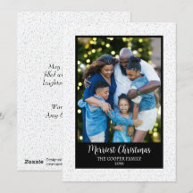 Elégante photo de famille moderne carte de Noël