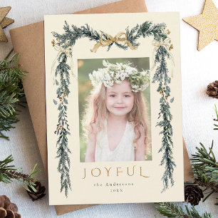 Elégante photo de la frontière de Noël Carte de va