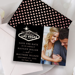 Élégante photo de mariage à Las Vegas, carte de sa