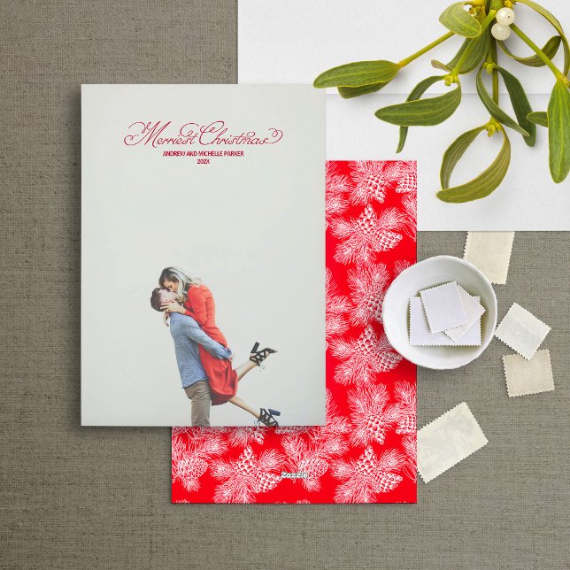Élégante photo minimaliste personnalisée Carte de  (Créateur téléchargé)