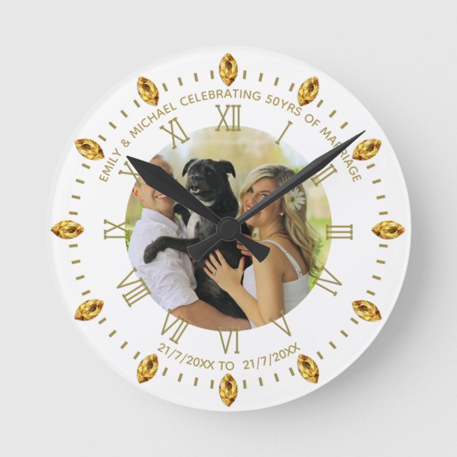Élégante photo personnalisée Horloge N'IMPORTE QUE (Recto)