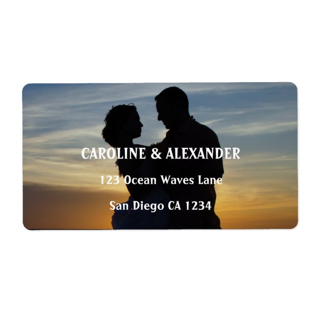Élégante photo Sunset Summer Chic Mariage (Devant)