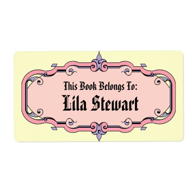 Élégante plaque de livre encadrée (Devant)