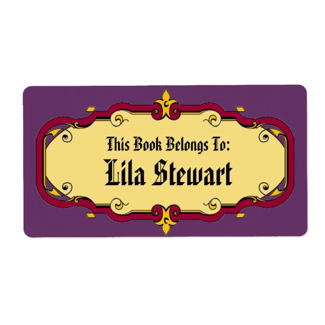 Élégante plaque de livre encadrée (Devant)