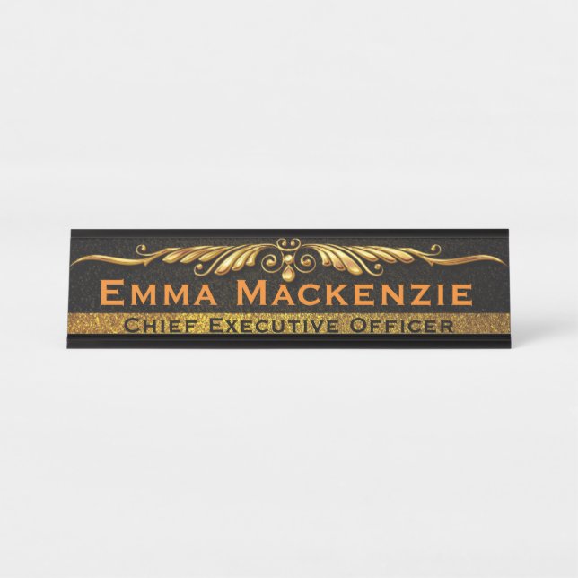 Élégante plaque de nom de bureau professionnel (Devant)
