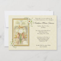 Élégante première sainte communion Invitations