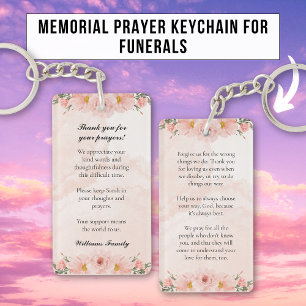 Élégante prière commémorative rose florale