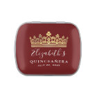 Elégante Quinceanera d'or rouge Bourgogne