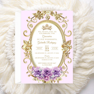 Elégante Quinceañera Invitation Floral lilas Z6